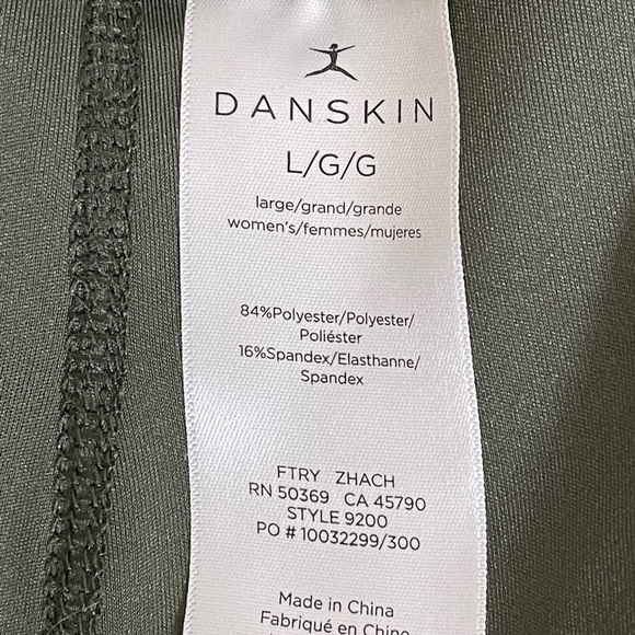 Danskin pink label sz lg compression leggings in shades of green newer - Picture 11 of 13